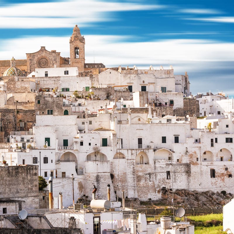 The beautiful white city of Ostuni