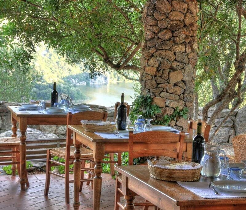 Panoramic view of Lake Cedrino and all the mountains around