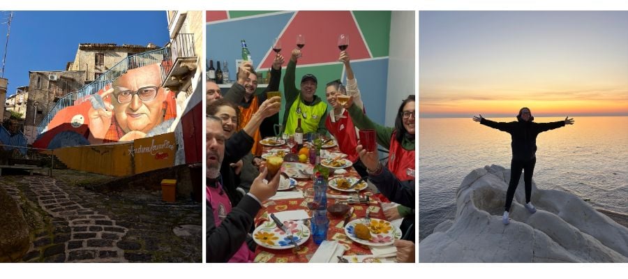 Sunset at Capo Bianco, local food and village life in the Monti Sicani, Sicily